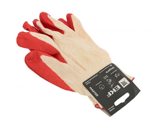 Рабочие перчатки EKF Master ЗАЩИТА с одинарным латексным обливом, 9 размер pe13lt-9-mas – изображение 5
