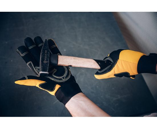 Перчатки антивибрационные Jeta Safety черно-желтые JAV01-VP-8/M – изображение 6