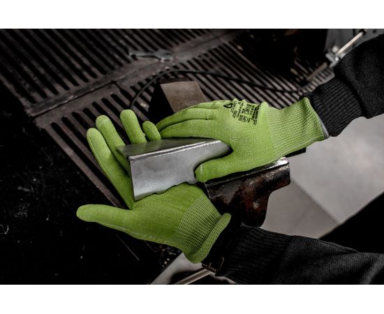 Перчатки от порезов Jeta Safety Самурай Грин зеленые, из полиэтиленовой пряжи JC051-С02-XXXL – изображение 6