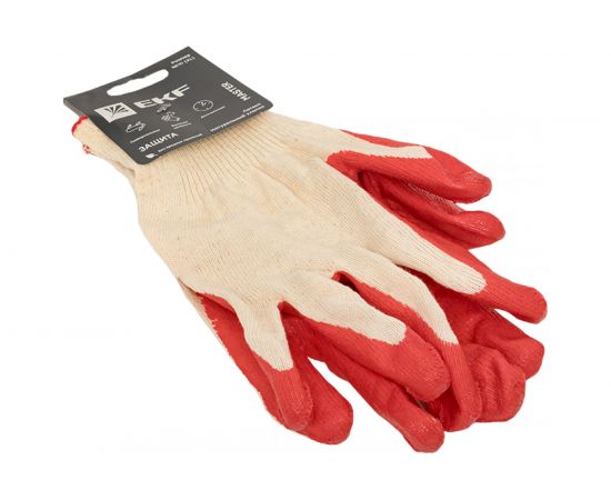 Рабочие перчатки EKF Master ЗАЩИТА с одинарным латексным обливом, 9 размер pe13lt-9-mas – изображение 6