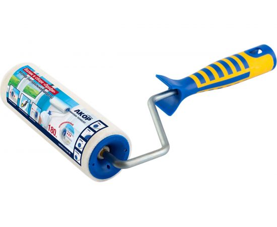 Валик Профи АКОР L180 мм d8 мм, велюр-шерсть, 2к ручка 4607044331259 