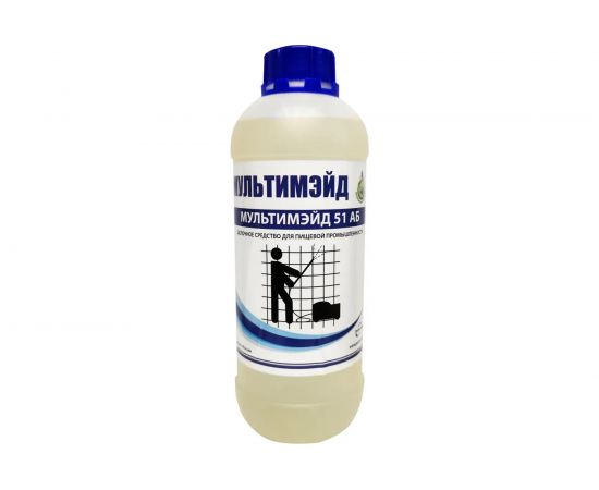 Концентрированное щелочное средство для удаления жировых загрязнений Мультимэйд 51АБ 1 л 4607002302932 
