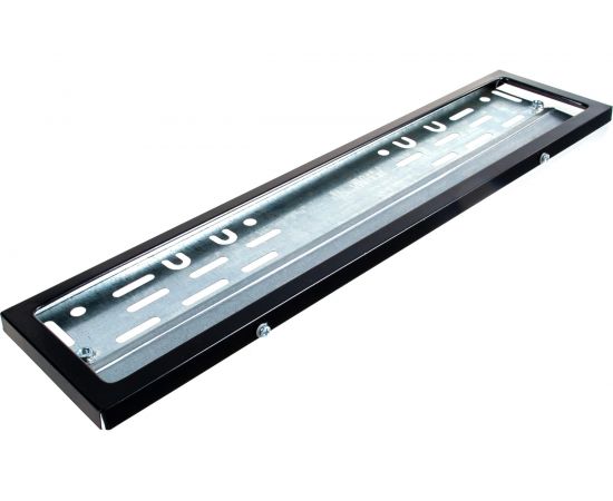 Металлическая рамка номерного знака, с металлическим адаптером в сборе, черная DolleX SPL-23 