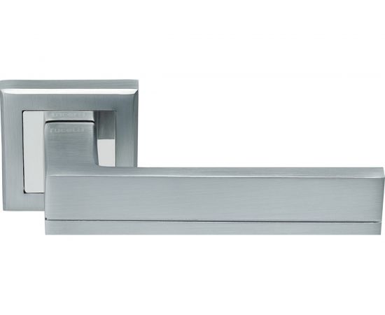 Ручка дверная Rucetti RAP 22-S SC/CP, цвет - мат.хром/хром 9013299 