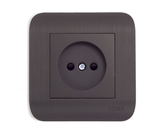 Розетка LUXAR Deco с/у без з/к венге с рифленой рамкой, 250В 16А 4606400620266 
