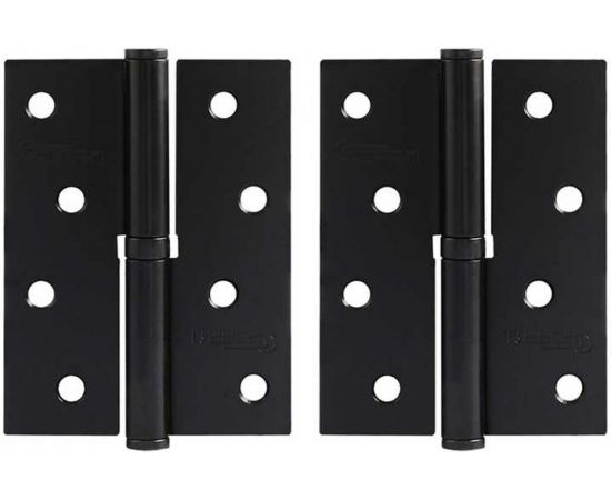 Петля НОРА-М 750-4"" черная, левая, 100x75x2.5 18483 