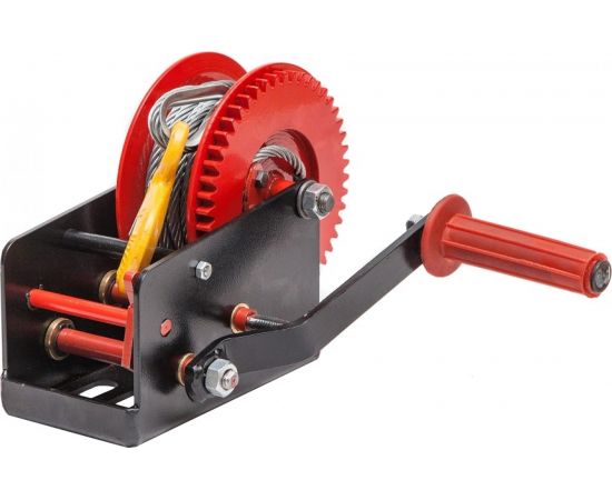 Ручная малая лебедка ЦМК ЛРМ-1.5(500) барабанная, трос 6.2 мм х 20 м L0023 – изображение 2