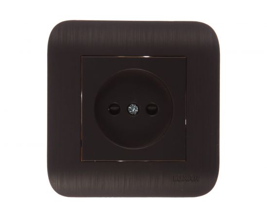 Розетка LUXAR Deco с/у без з/к венге с рифленой рамкой, 250В 16А 4606400620266 – изображение 2