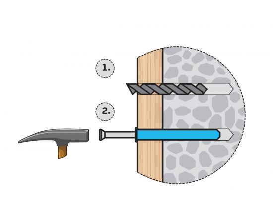 Дюбель-гвоздь с цилиндрической манжетой ЕВРОПАРТНЕР PDGN LK 6x40, 40 шт. 1 0917 2 – изображение 2