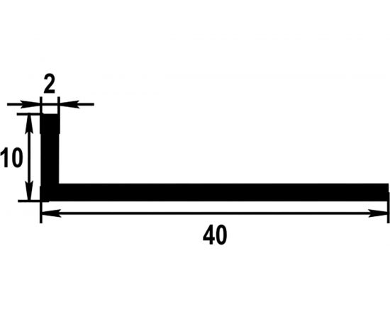 Профиль уголок ГОСТ декор Лука 40x10x2 мм, 2,0 м, Без окраса УТ000005708 – изображение 2