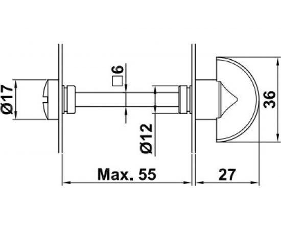 Фиксатор для ручки Amig 100 PW47 12 N – изображение 2