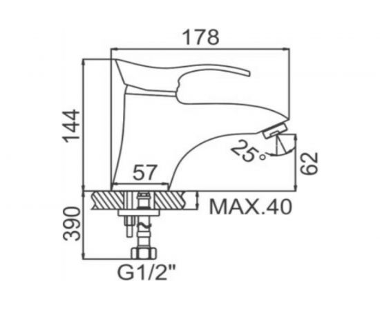 Смеситель для умывальника LEDEME L1001 808136 – изображение 2