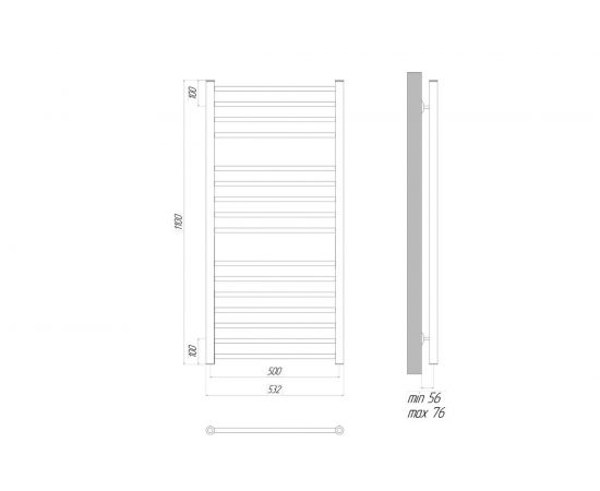 Водяной полотенцесушитель Lemark Ursus П16 500x1100, хром LM72116 – изображение 3