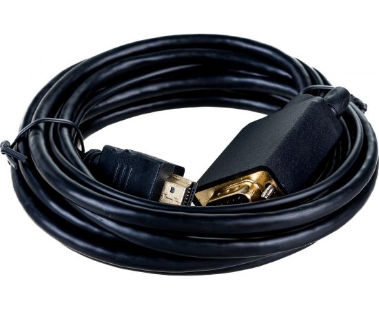 Кабель Cablexpert HDMI VGA, 19M/15M + 3.5Jack 3м черный, позолоченные разъемы A-HDMI-VGA-03-10 – изображение 3