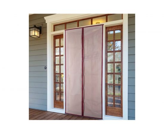 Антимоскитная сетка СИМАЛЕНД 90x210 см, на магнитах, цвет бордовый 4095240 – изображение 3