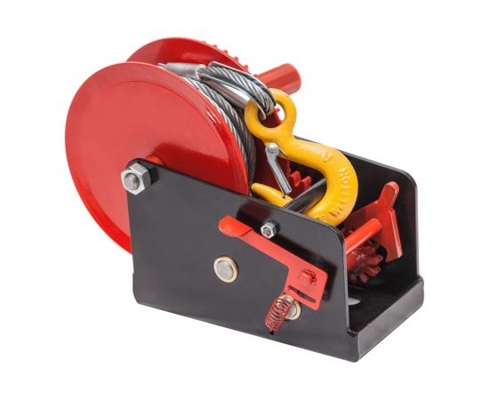 Ручная малая лебедка ЦМК ЛРМ-1.5(500) барабанная, трос 6.2 мм х 20 м L0023 – изображение 3