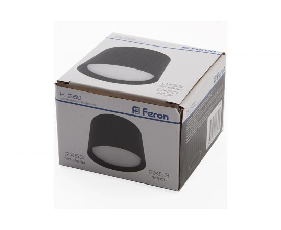 Потолочный светильник FERON HL359 12W, 230V, GX53, черный, 41991 – изображение 4