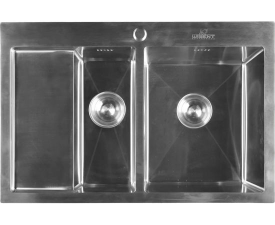 Кухонная мойка из нержавеющей стали WISENT 7851-SR 78x51 см, с раздвижным коландером WW37851-SR/W302644 – изображение 4