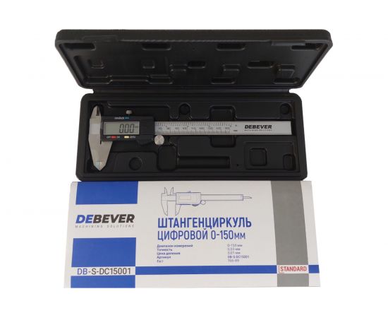 Цифровой штангенциркуль DeBever 0-150 мм, 0.01 мм DB-S-DC15001 – изображение 4