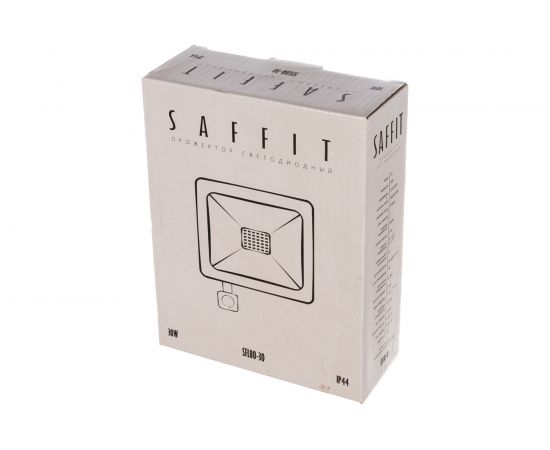 Светодиодный прожектор с встроенным датчиком 2835SMD 30W 6400K AC220V/50Hz IP65, черный в компактном корпусе SAFFIT SFL80-30 29523 – изображение 4