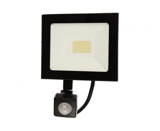 Светодиодный прожектор с встроенным датчиком 2835SMD 30W 6400K AC220V/50Hz IP65, черный в компактном корпусе SAFFIT SFL80-30 29523 – изображение 6