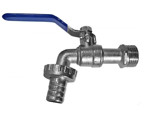 Шаровой кран AQUALINK водоразборный, под шланг, 1/2 Wh ручка ECO 3965 