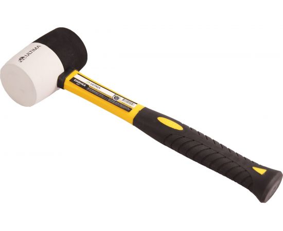 Резиновая киянка Ultima 450г, черно-белая резина, фибергласовая рукоятка 121025 