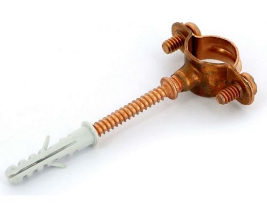 Хомут для труб Uni-Fitt 18 медный со шпилькой и дюбелем 851R1800 