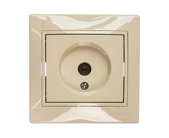 Телевизионная розетка LEZARD MIRA проходная крем со вставкой 701-0303-129 