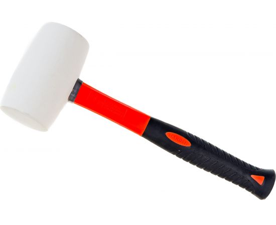 Резиновая белая киянка HARDEN фибергласовая ручка, 700 гр. 590437 
