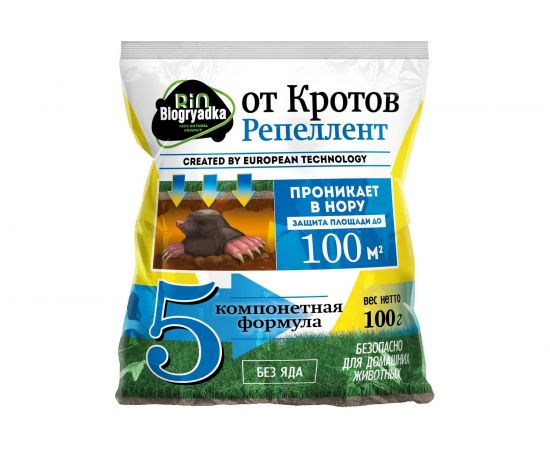 Средство от кротов Biogryadka репеллент, 100 г 4627096420015 