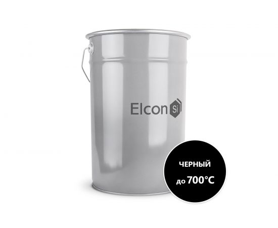 Термостойкая эмаль Elcon КО-8101 черная, до 700 градусов, 25 кг 00-00003975 