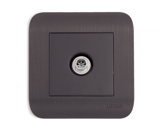 Розетка LUXAR Deco с/у TВ оконечная венге с рифленой рамкой 4606400620341 