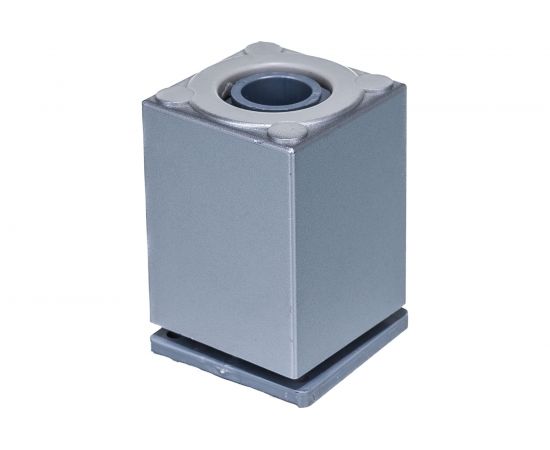 Ножка Tech-Krep 40х40х60 мм, квадрат, регулируемая сверху, алюминий - накладка 127482 