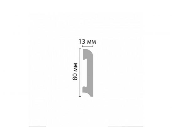 Напольный ударопрочный плинтус Stenopol 80х13х2000 мм C7037 – изображение 2