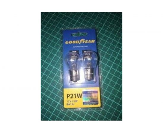 Автомобильная лампа накаливания Goodyear P21W 12V 21W BA15s блистер: к-т 2шт. GY012222 – изображение 2