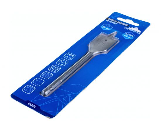 Сверло перовое по дереву (26 мм; шестигранный хвостовик) vertextools 1133-26 – изображение 2