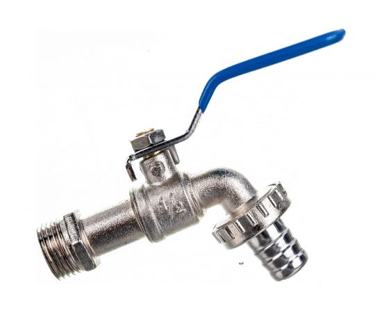 Шаровой кран AQUALINK водоразборный, под шланг, 1/2 Wh ручка ECO 3965 – изображение 2