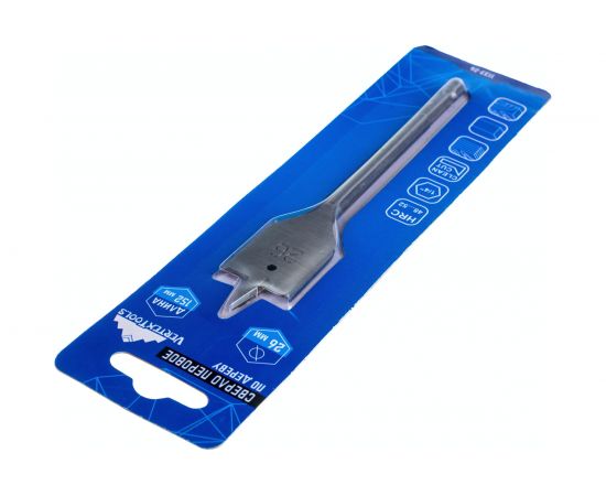 Сверло перовое по дереву (26 мм; шестигранный хвостовик) vertextools 1133-26 – изображение 3