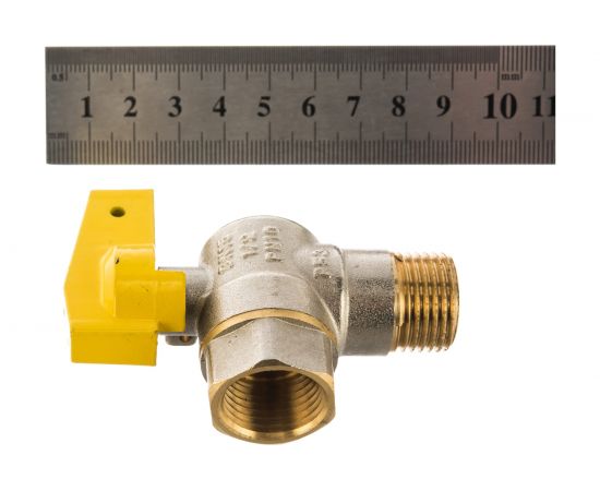 Шаровой угловой кран для газа СТМ ГАЗ 1/2", ш/г, бабочка CGLMFB12 – изображение 9