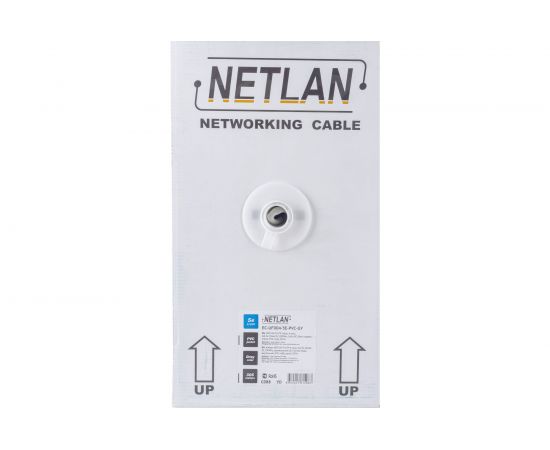 Кабель NETLAN F/UTP 4 пары, категория 5e, внутренний, PVC, серый, 305м EC-UF004-5E-PVC-GY 