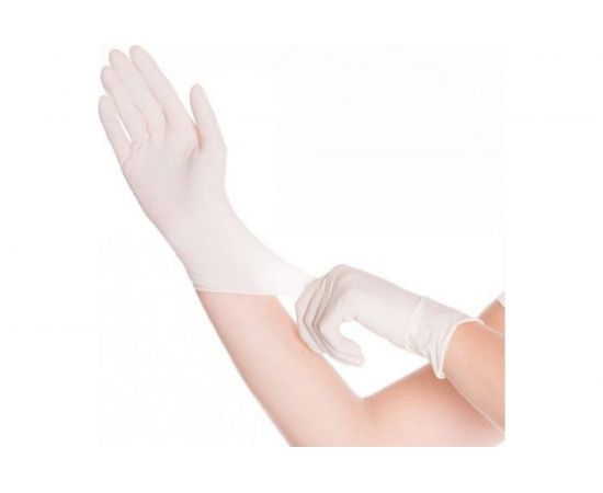 Неопудренные латексные перчатки EcoLat белые, 10 шт./уп., размер S 12020/S 