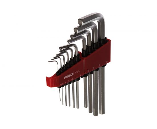 Набор средних Г-образных шестигранников 10 предметов FORCE 5102L 