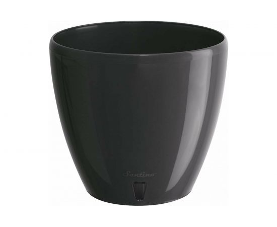 Горшок SANTINO ДЕКО ТВИН 9 л, 26х23.5 см, антрацит 054136 