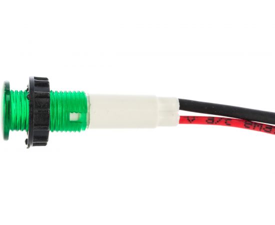 Сигнальная арматура Emas зелёная 10мм с силиконовым проводом 24В S100LY2 – изображение 2