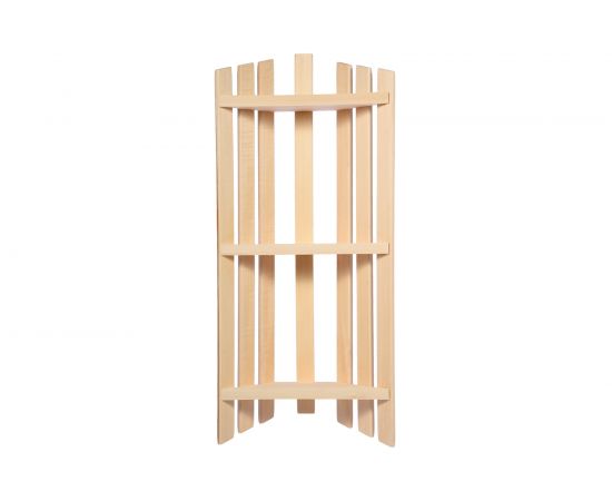 Трехъярусная угловая полка Банные штучки 78х25х16 см, липа 3325 – изображение 2