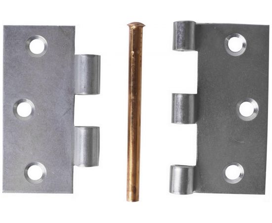 Прямая усиленная разборная петля VORMANN 50х50х1,5 мм, оцинкованная, латунный штифт 00614 050 Z – изображение 2