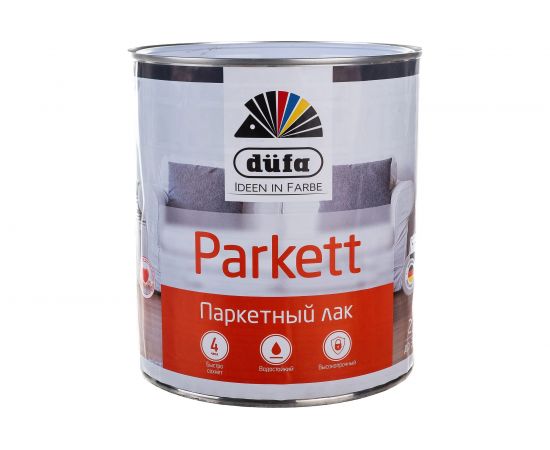 Паркетный лак Dufa Retail PARKETT полуматовый 2,5 л Н0000002490 – изображение 2