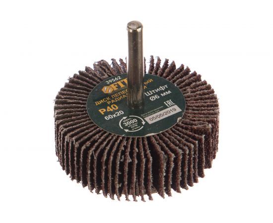 Диск лепестковый радиальный для дрели (60х20 мм; P40) FIT IT 39562 – изображение 2