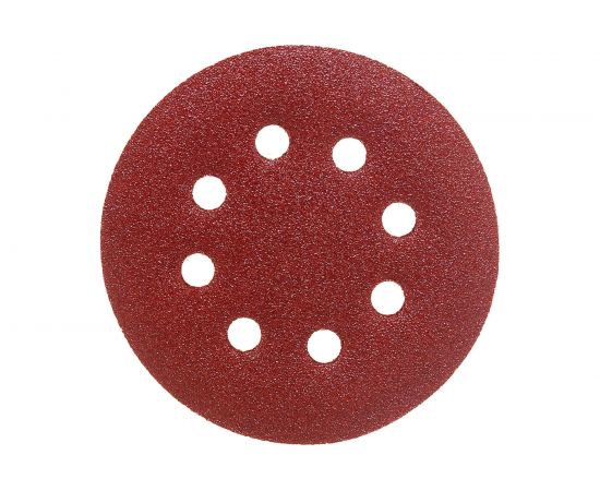 Круг абразивный на липучке (10 шт; 125 мм; Р100; 8 отверстий) SKRAB 35755 – изображение 2